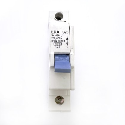 ERA SM620L1 B20 20A 20 Amp MCB Circuit Breaker Type B